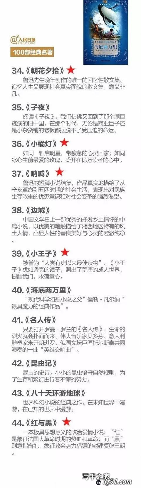 人民日报推荐100部世界优秀名著，读完一半你是肚里有货的人-4.jpg